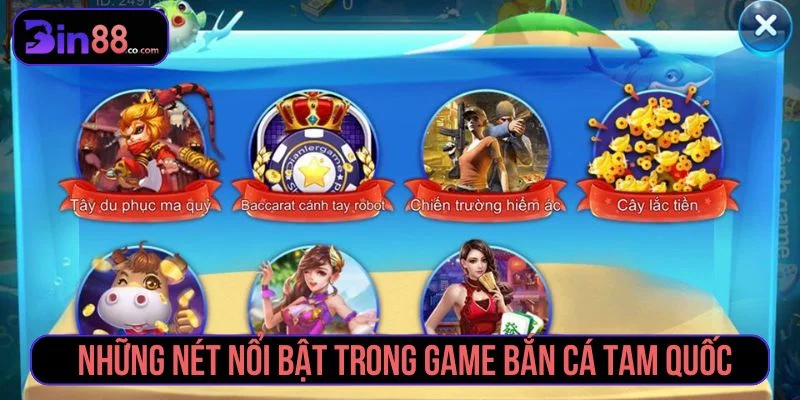 Hệ thống vũ khí trong bắn cá Tam Quốc