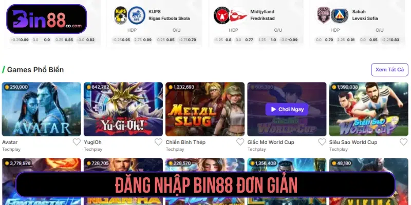 Đăng nhập Bin88