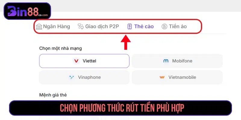 Chọn phương thức rút tiền phù hợp