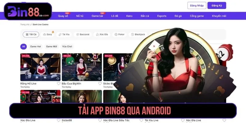 Các bước tải app BIN88 trên điện thoại Android